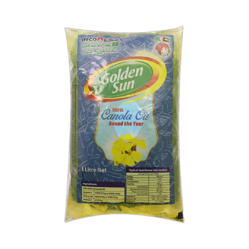 Golden Sun Canola Oil Pouch 1Ltr