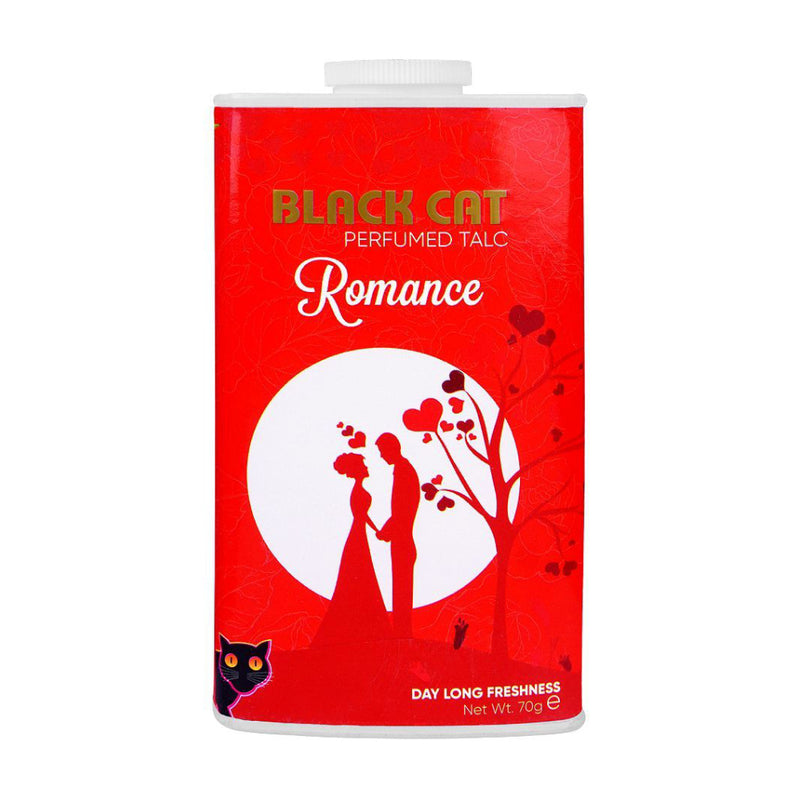 Black Cat Perfumed Talcum Powder Romance 70g
