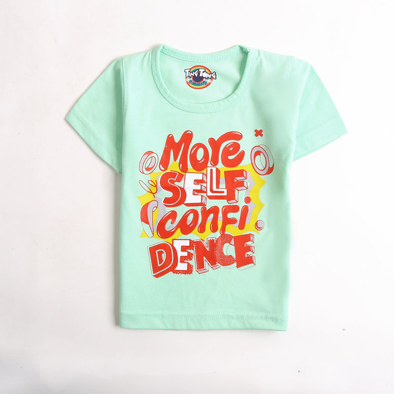 Boys Half Sleeves T-Shirt - Green (CW17308)
