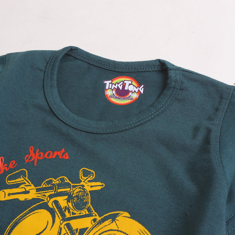 Boys Half Sleeves T-Shirt - Sea Green (CW17308)