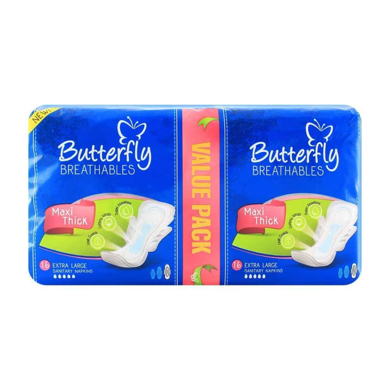 Butterfly Breathables Maxi Thick Extra Large Value Pack 16s