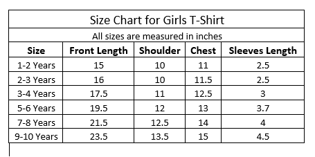 Girls Half Sleeves T-Shirt Black (CW17302)