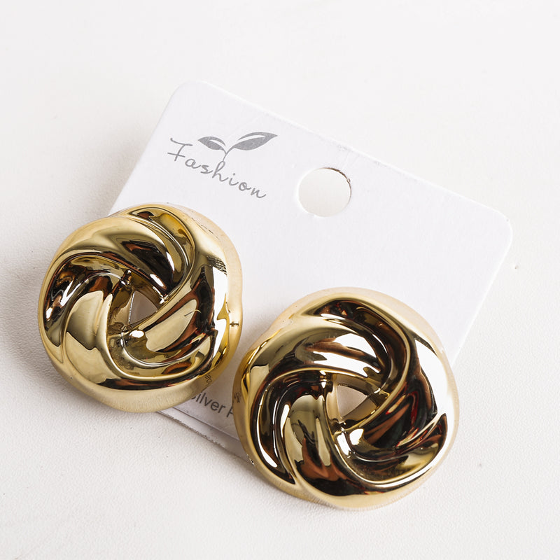 Chunky Twisted Design Tops Golden