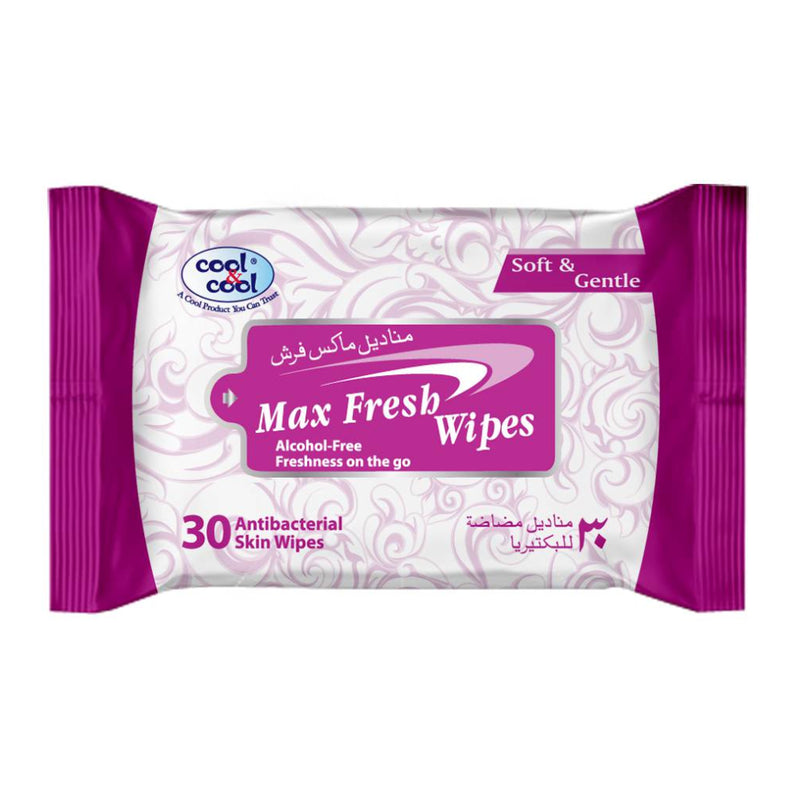 Cool & Cool Max Fresh 30s Skin Wipes Soft & Gentle