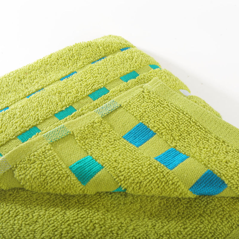 Dots Jacquard Bath Towel 70x140 Green