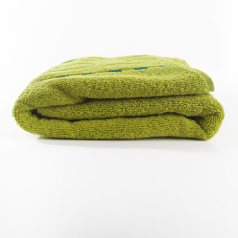 Dots Jacquard Bath Towel 70x140 Green