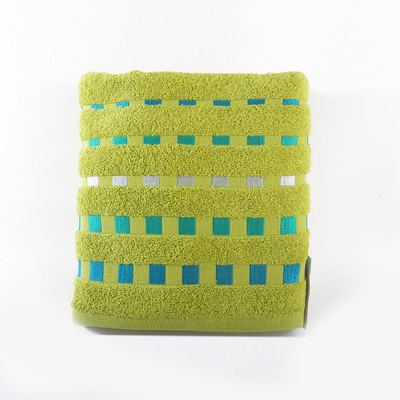 Dots Jacquard Bath Towel 70x140 Green