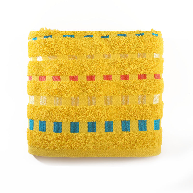 Dots Jacquard Bath Towel 70x140 Yellow