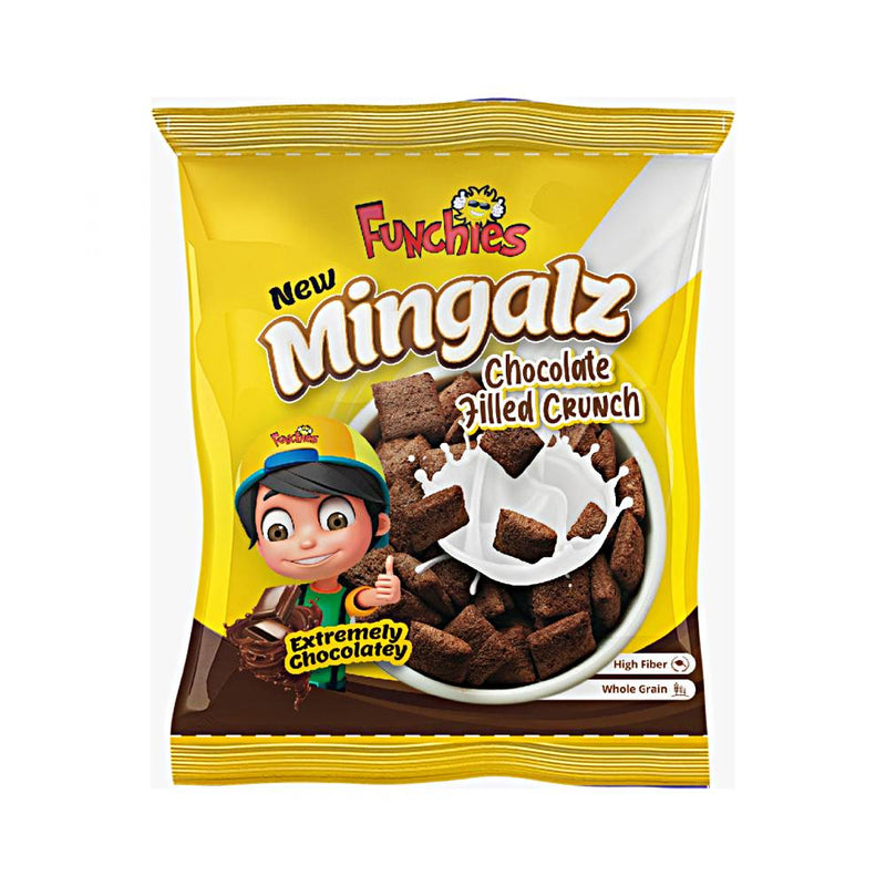 Funchies Mingalz Choc Filled Crunch 125gm