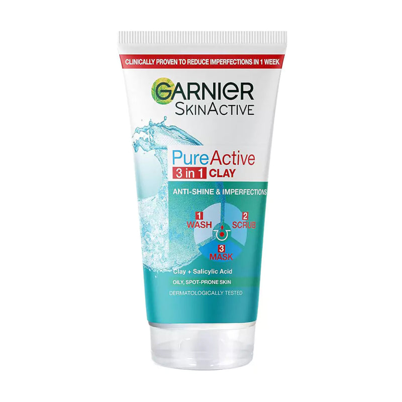 Garnier Pure Active 3In1 Wash Mask Scrub 50ml