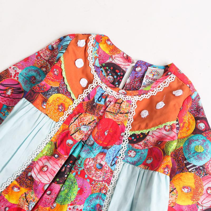 Girls Digital Printed Cotton Kurti - Multi (CM01281)