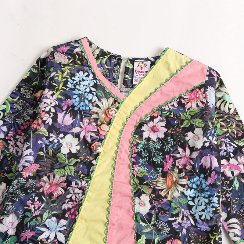 Girls Printed Fancy Kurti - Multi (CM01399)