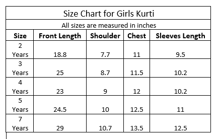 Girls Printed Fancy Kurti - Peach (CM01715)