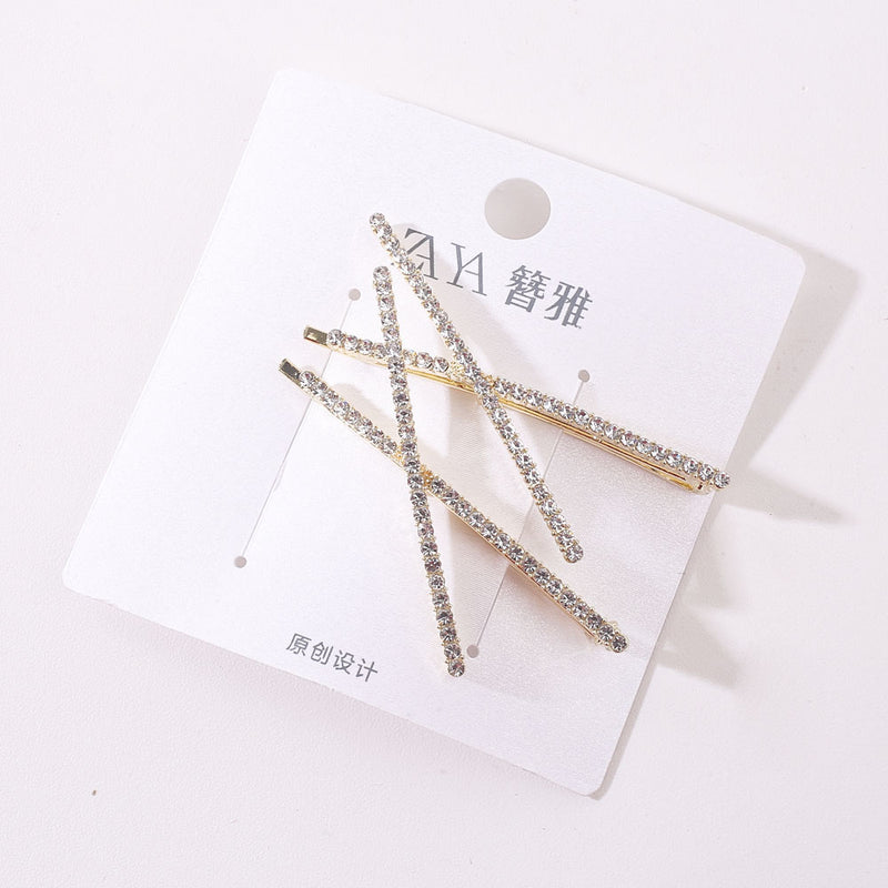 Zaya Fashion Bridal Hair Pins Rhinestone (X Shape)