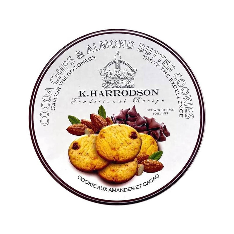 K.Harrodson Traditional Recipe Cocoa Chips & Almond Butter Cookies 400Gm