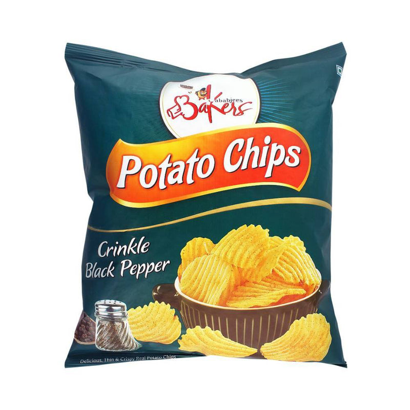 Kababjees Bakers Potato Chips Crinkle Black Pepper 65g