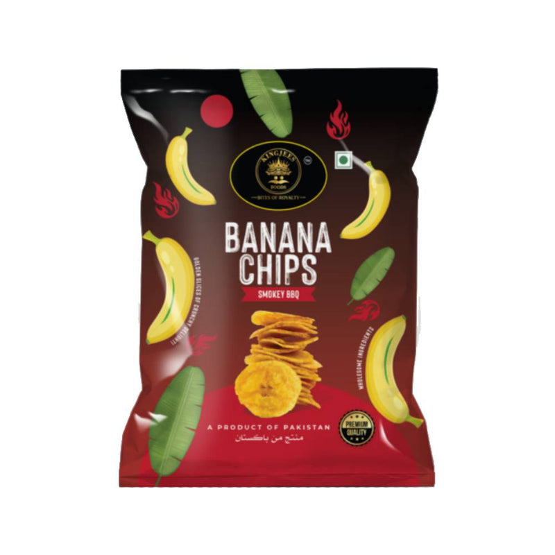 Kingjees Banana Chips Smoky BBQ  20gm