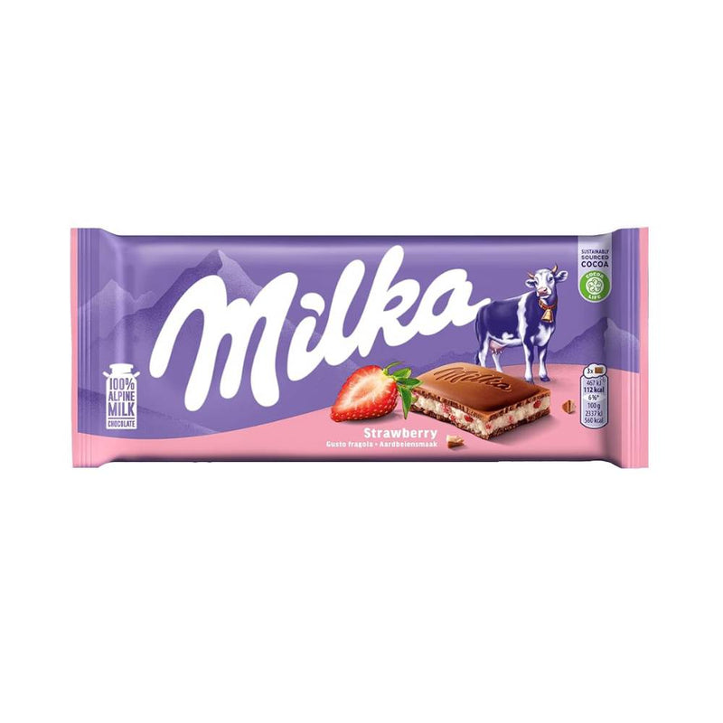 Milka Strawberry Chocolate 100g