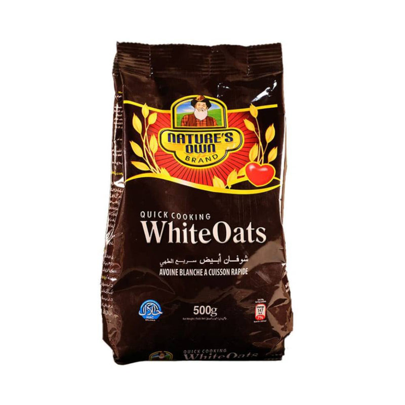 Natures Own White Oats 500g Pouch