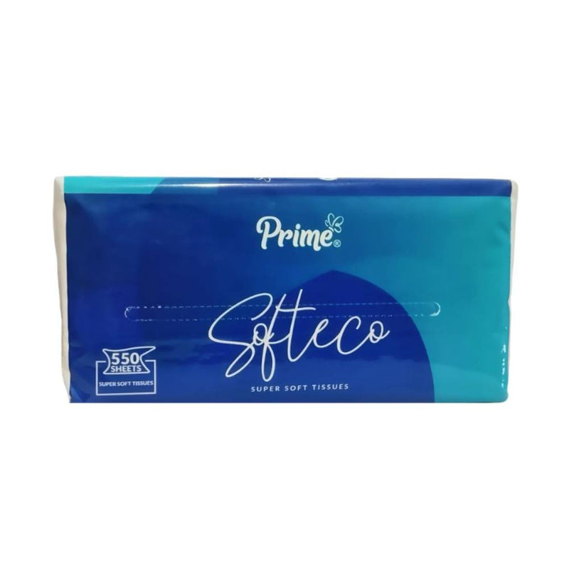 Prime Softeco Soft Pack Tissue 550 Sheets