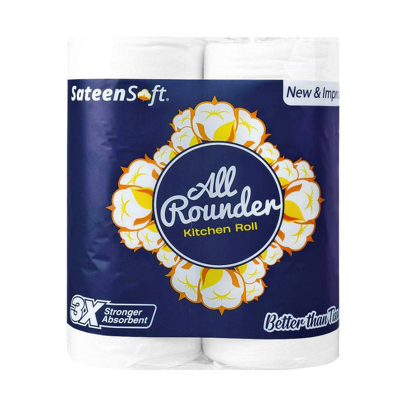 Sateen Soft All Rounder Kicthen Roll Twin Pack Large