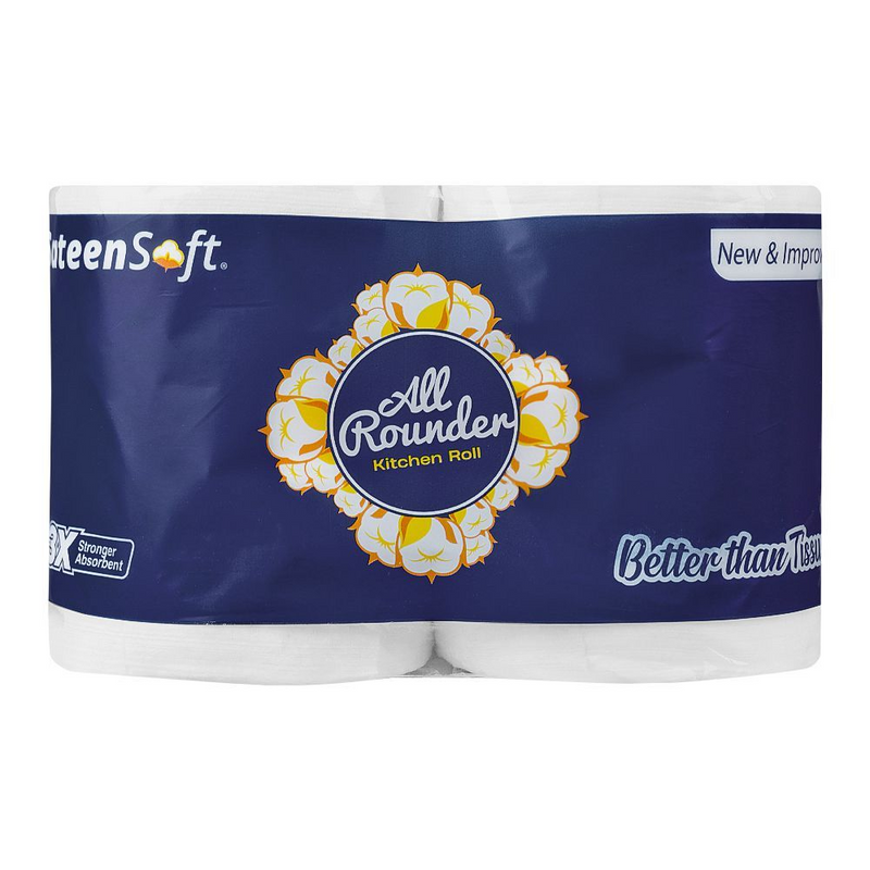 Sateen Soft All Rounder Kicthen Roll Twin Pack Small