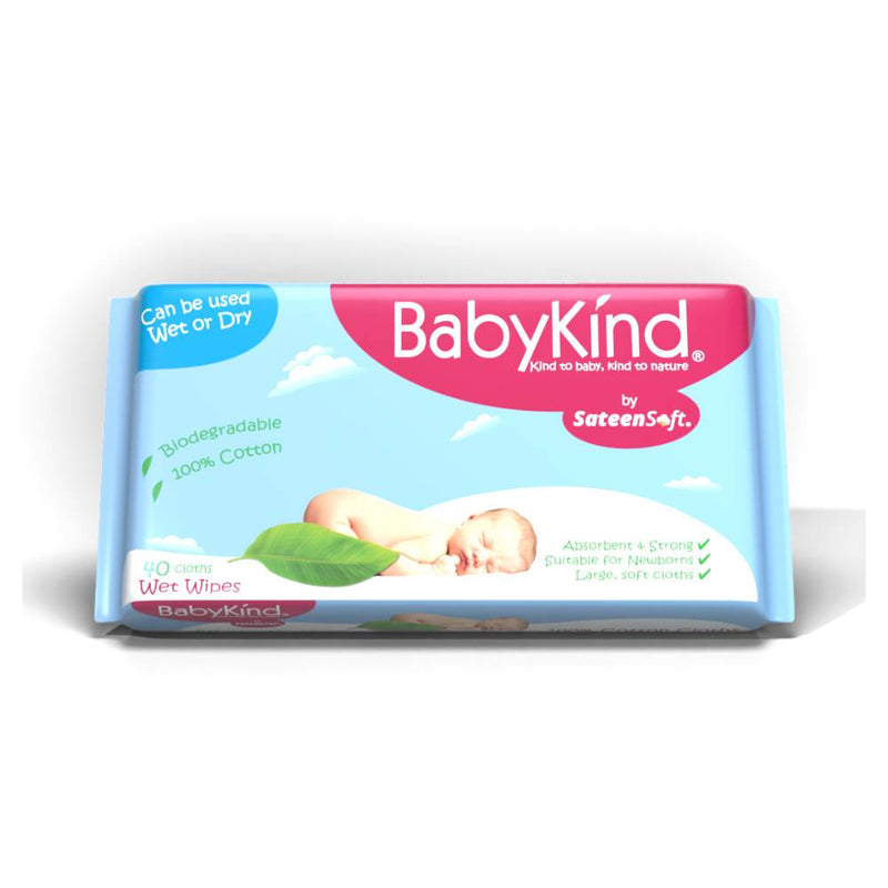 Sateen Soft Baby Kind Baby Wet Wipes 40S