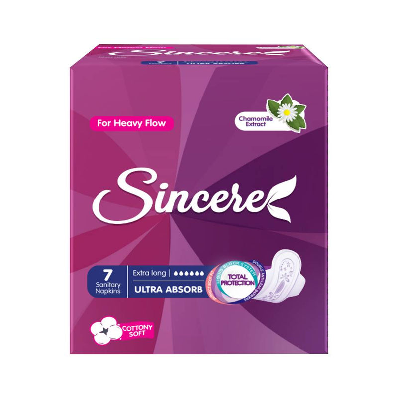 Sincere Sanitary Napkins Ultra Thin Extra Long 7s