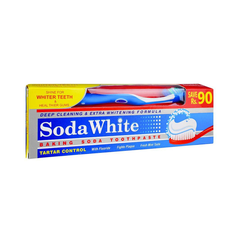 Soda White ToothPaste 75g Large Brush Pack