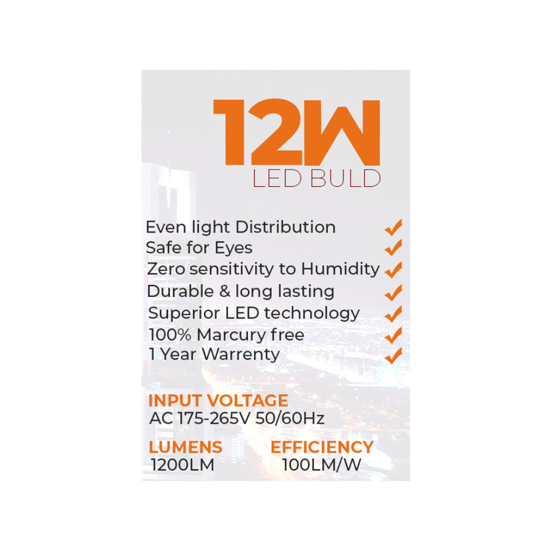 UNIROSS 12W LED BULB (WARM  E27 )