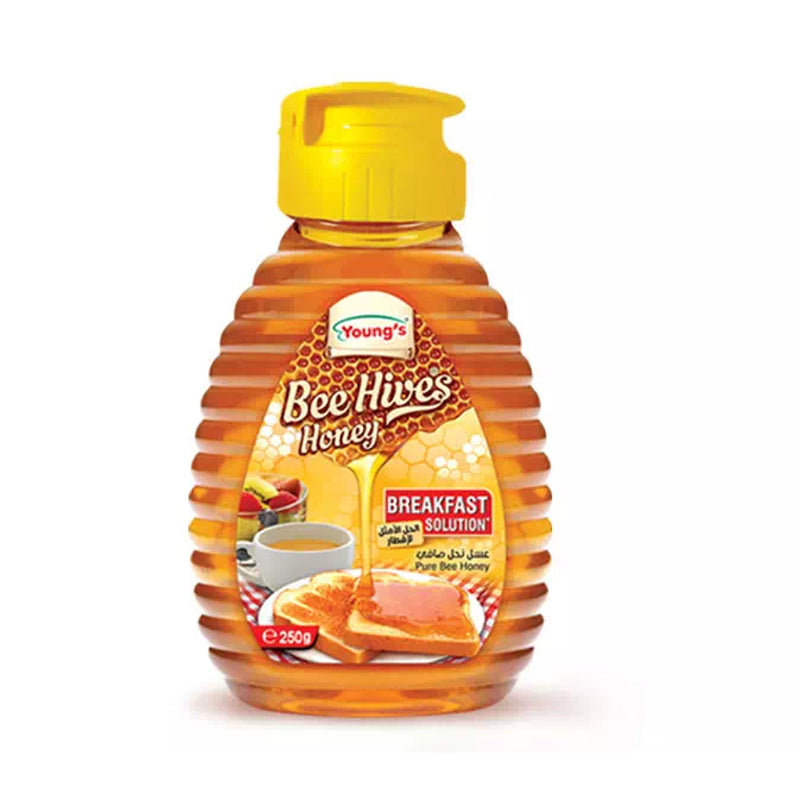Young's Bee Hives Honey Bottle Natural 250g