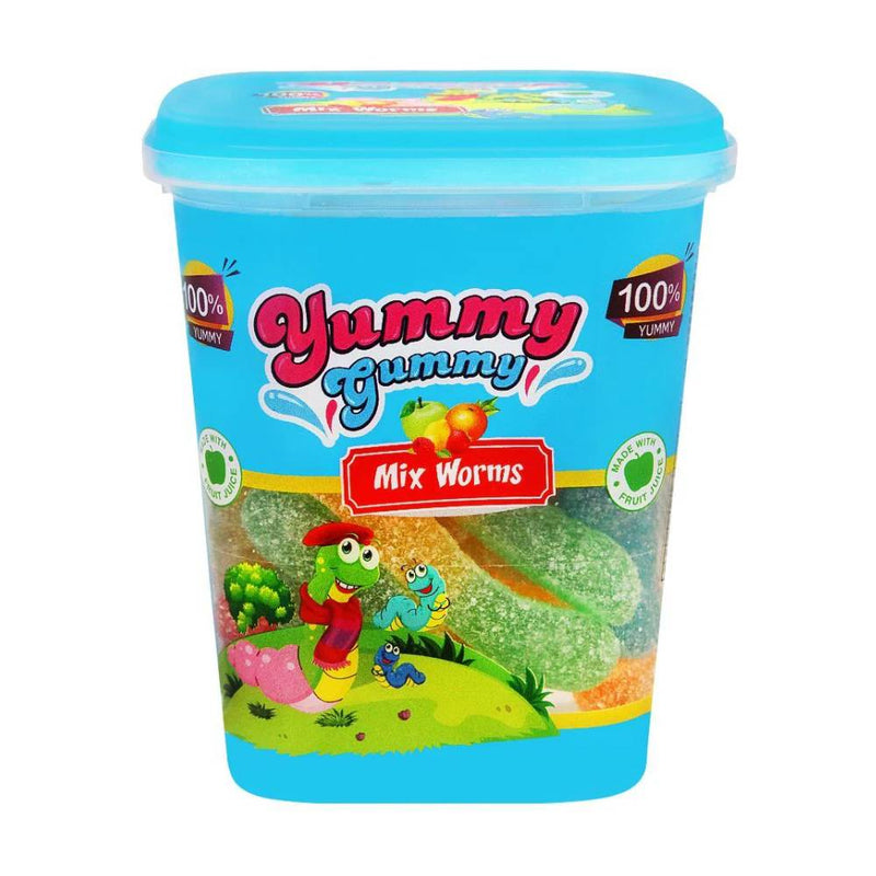 Yummy Gummy Mix Worms Jellies Jar