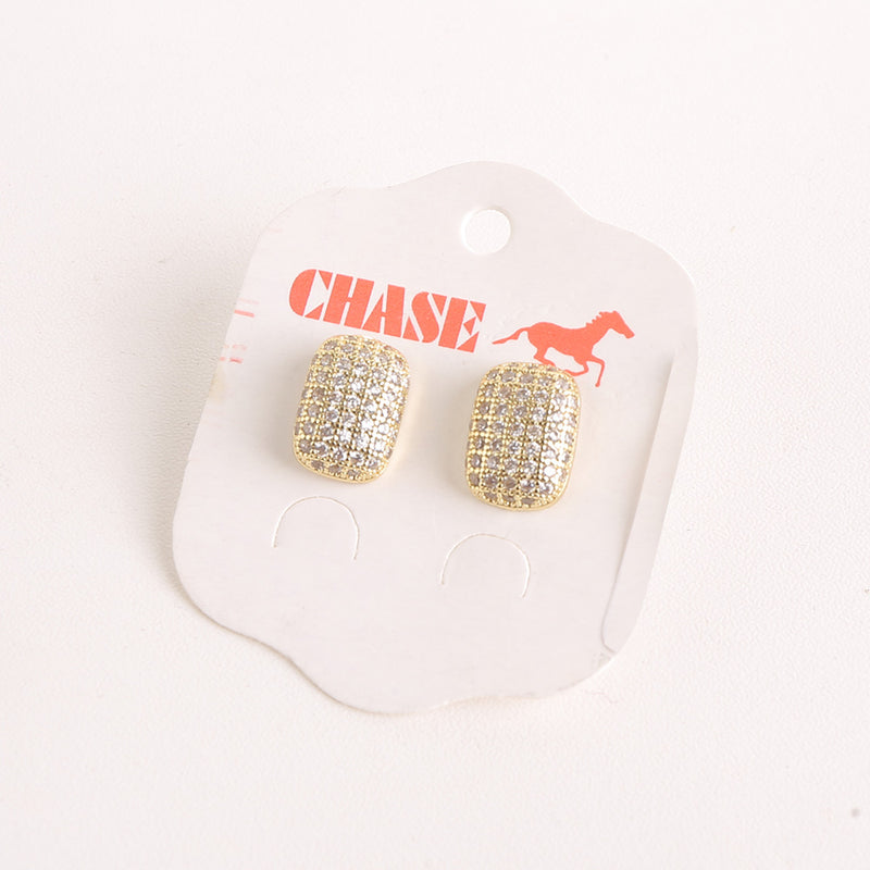 Zircon Stud Vintage Cubic Gold Tops (856)