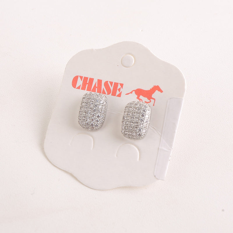 Zircon Stud Vintage Cubic Silver Tops (856)