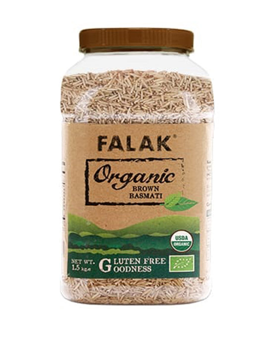 Falak Organic Brown Rice Jar 1.5 Kg