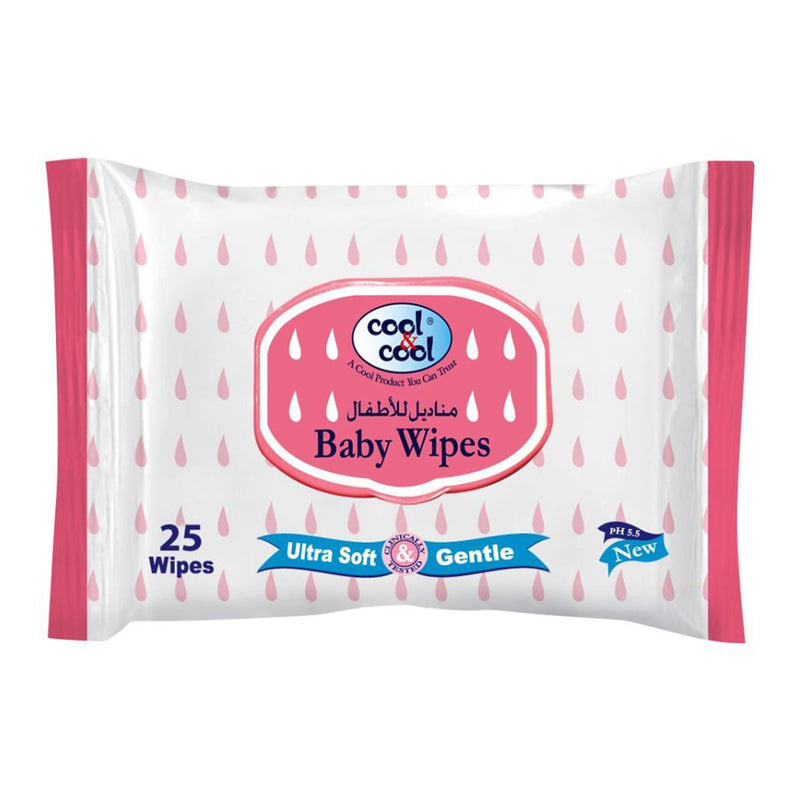 Cool & Cool Baby Wipes 25s
