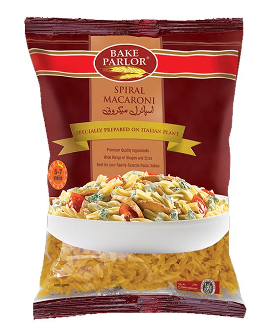 Bake Parlor Macaroni Spiral Bag 400g Bag