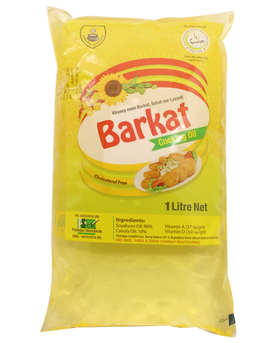 Barkat Cooking Oil Poly Bag 1Ltr