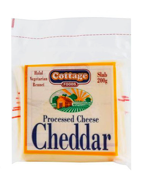 Cottage Soft Processed Cheese Cheddar Slab 200g