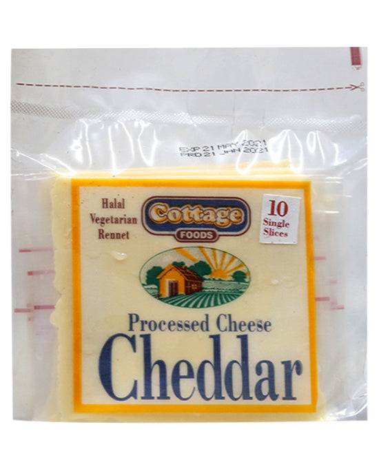 Cottage Soft Processed Cheese Cheddar Slices 10's 200g