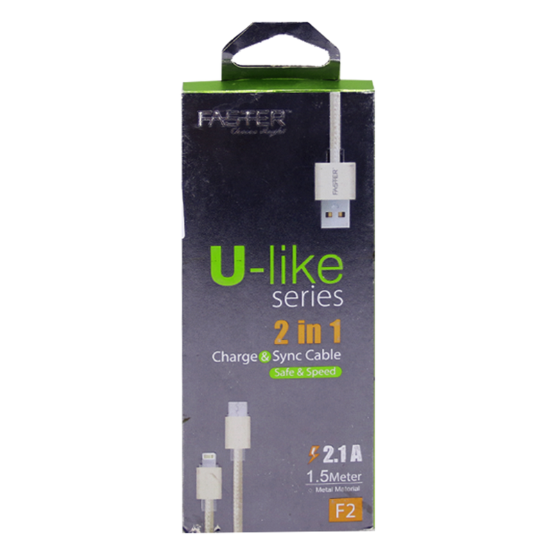 Faster U LIke 2 In 1 Data Cable