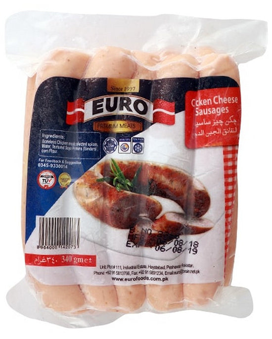 Euro Foods Frankfurter Cheese Sausages 340g