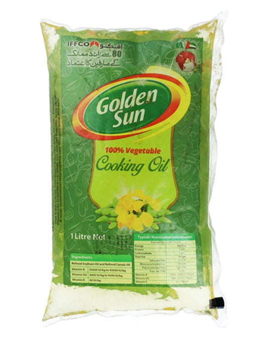Golden Sun Cooking Oil Pouch 1Ltr