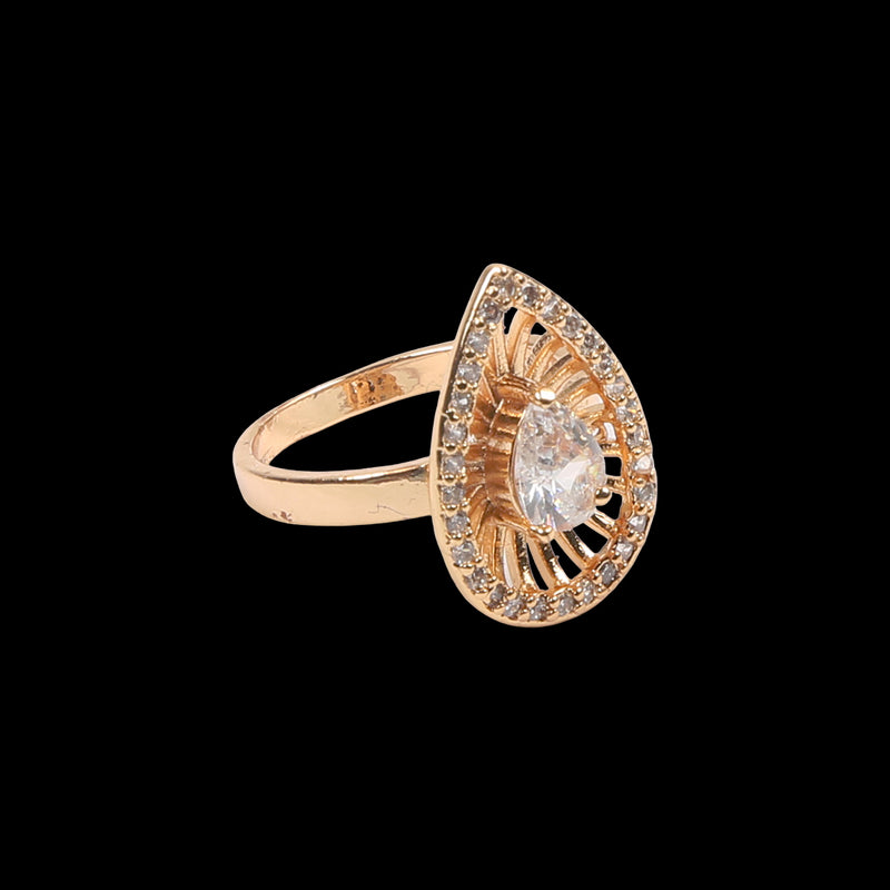 Fancy Colour Stone Ring - Golden