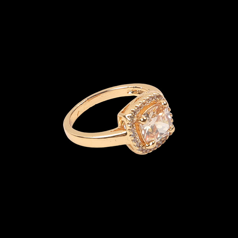 Fancy Colour Stone Ring - Golden