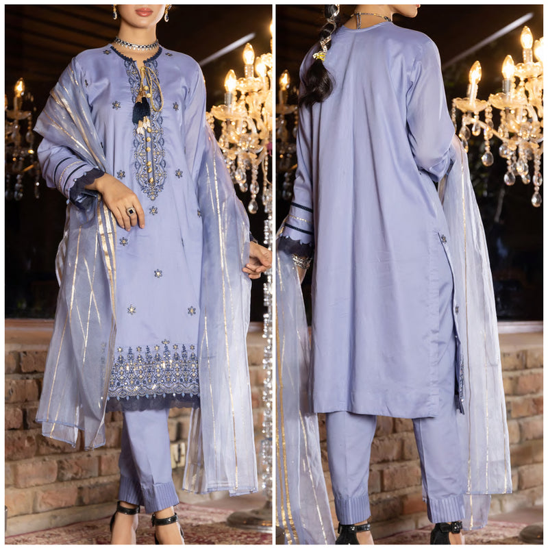 Maahi Embroidered Lawn Shirt & Dupatta 2 Pieces Unstitched - 02