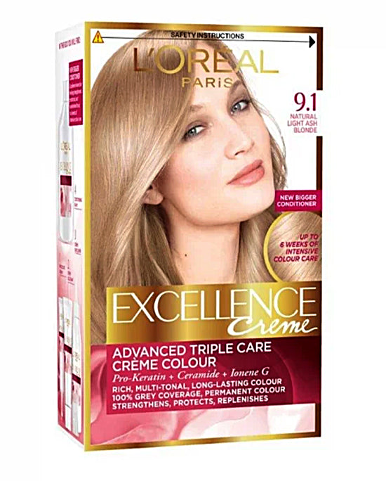 Loreal Hair Color Excellence 9.1 very light Ash Blonde
