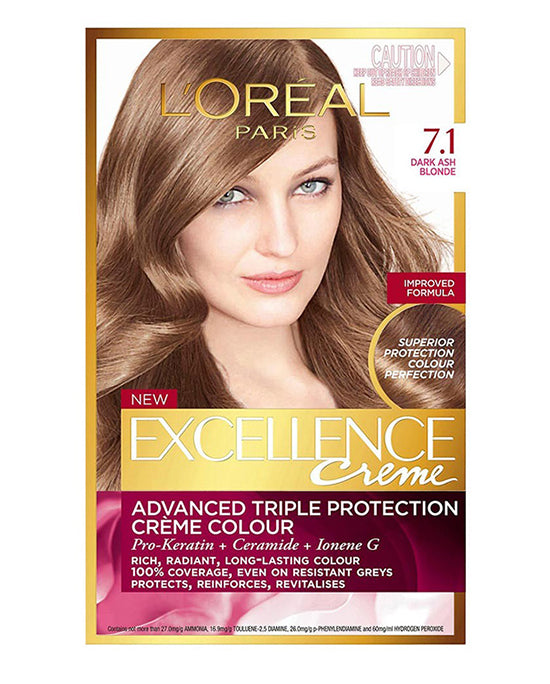 Loreal Hair Color Excellence 7.1 Ash Blonde