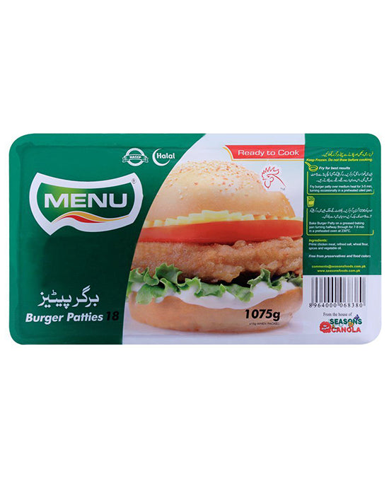 Menu Chicken Burger Patties 1075g