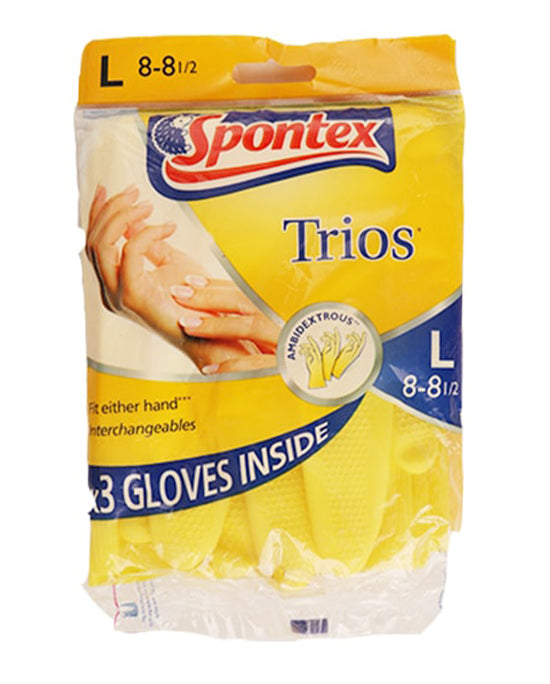 Spontex Trios Gloves Large